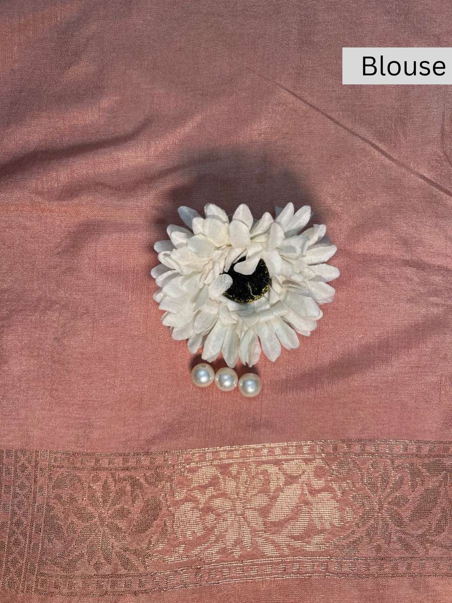 Red Katan Georgette Silk Blouse - Mantavya Banaras