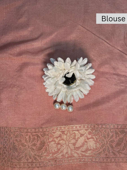 Red Katan Georgette Silk Blouse - Mantavya Banaras