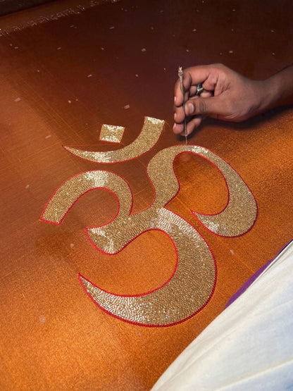 Orange Om Mantra Dupatta