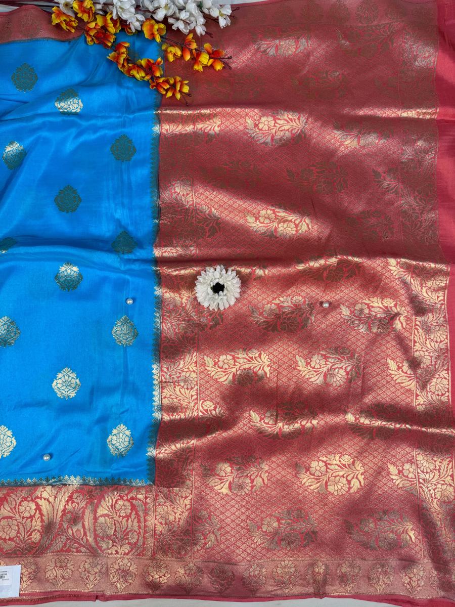 Sky Blue Viscose Silk