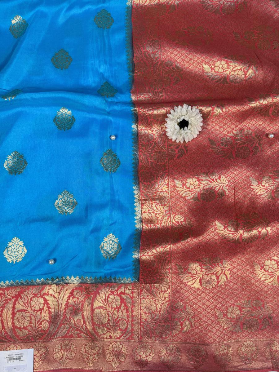 Sky Blue Viscose Silk