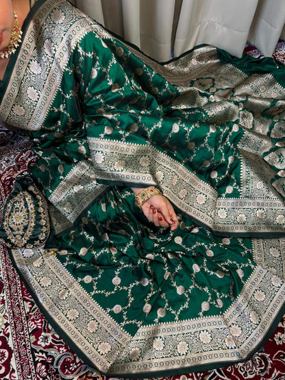 Emerald Green Katan Silk