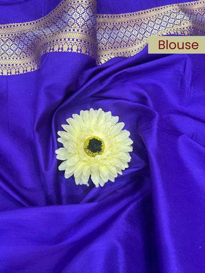 Royal Blue Katan Silk blouse