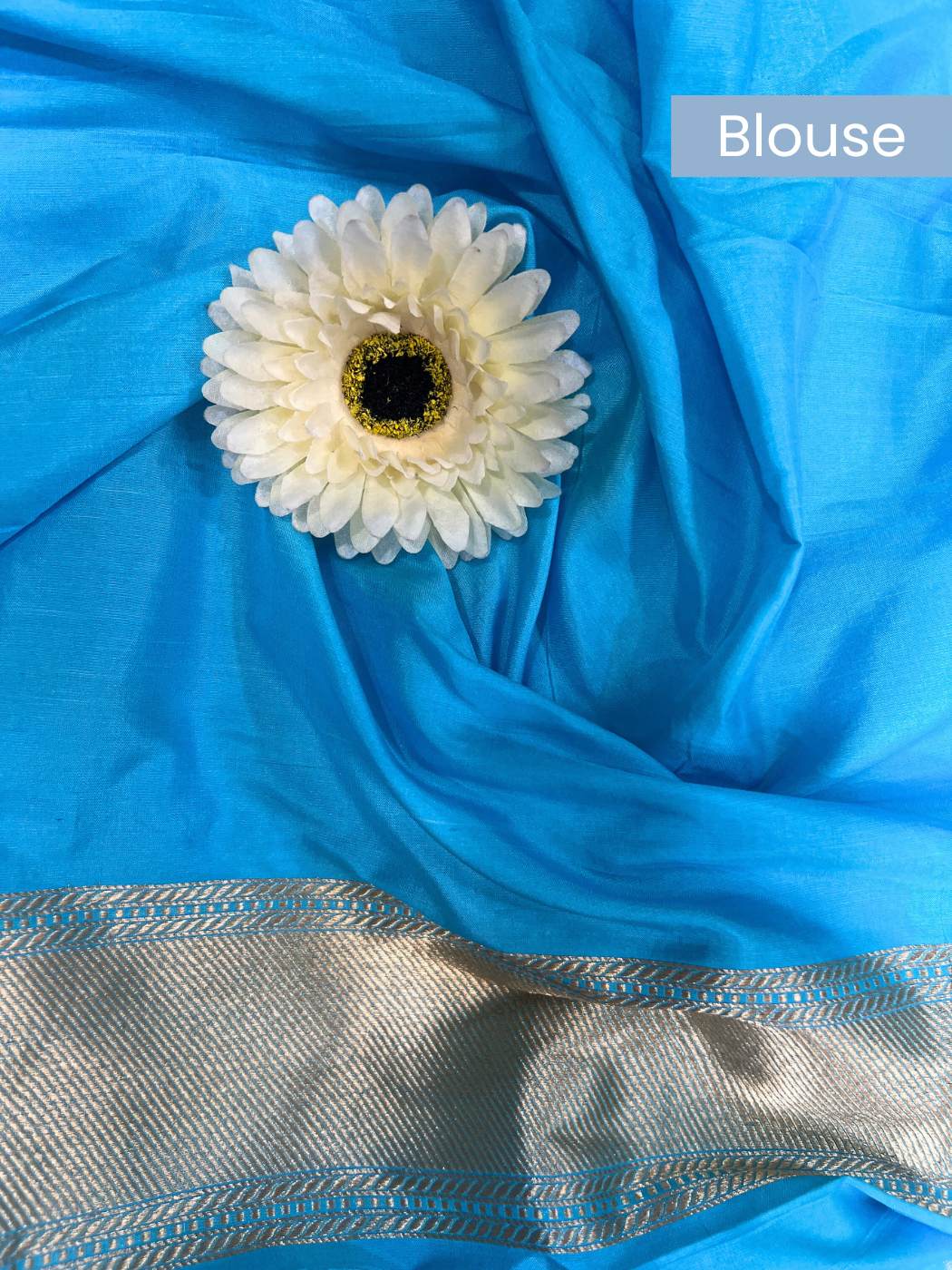 Sky Blue Katan Silk blouse