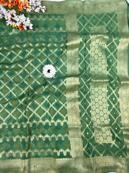Bottle Green Viscose Silk