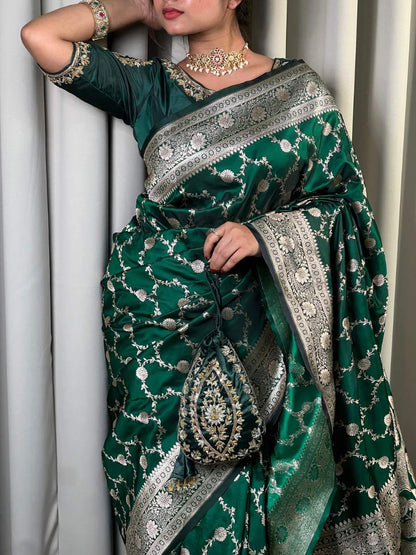 Emerald Green Katan Silk