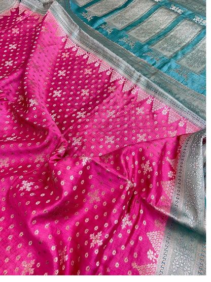 Pink Chiniya Silk