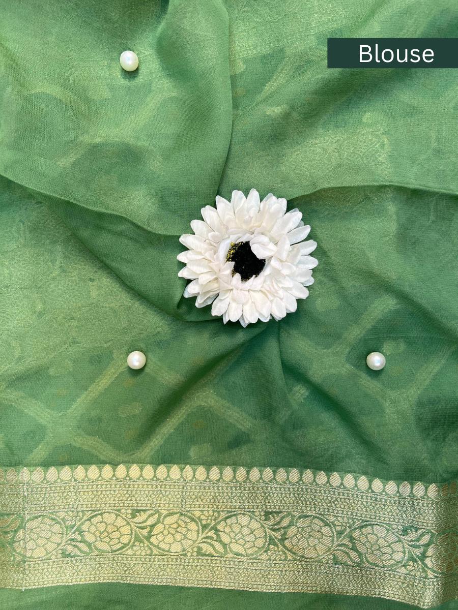 Bottle Green Viscose Silk