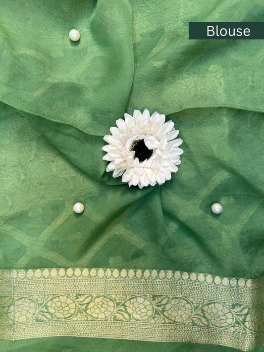 Bottle Green Viscose Silk