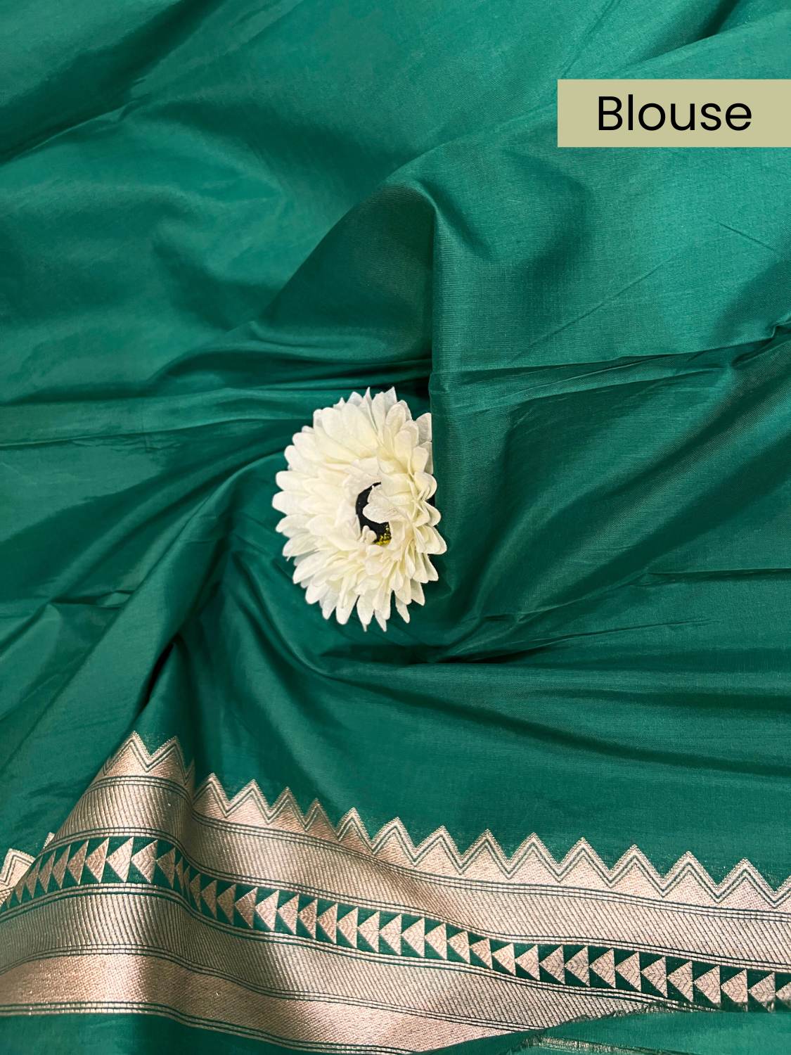 Bottle Green Katan Silk Blouse