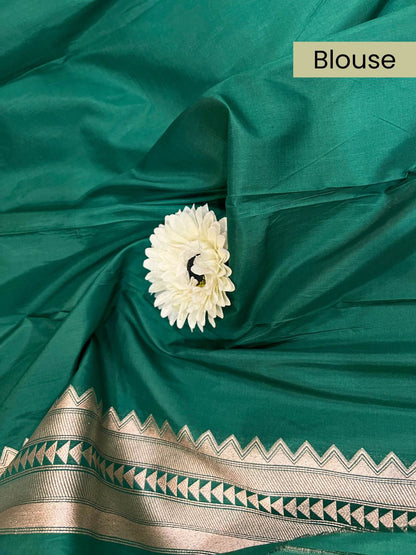 Bottle Green Katan Silk Blouse