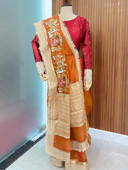 Orange Dual Shade Vidaai