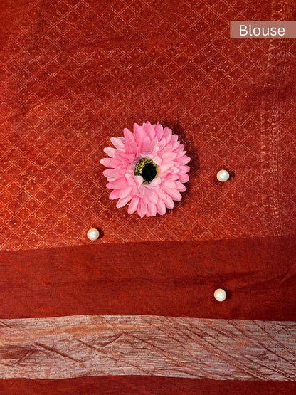 Brown Chanderi Silk
