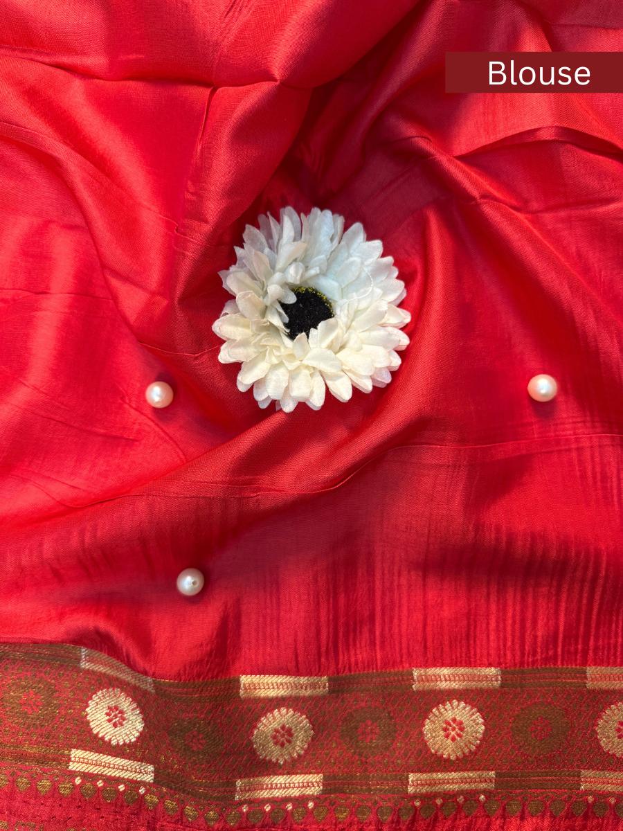 Red Viscose Silk