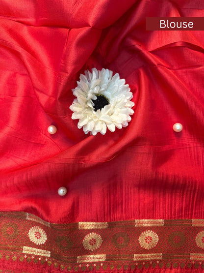 Red Viscose Silk