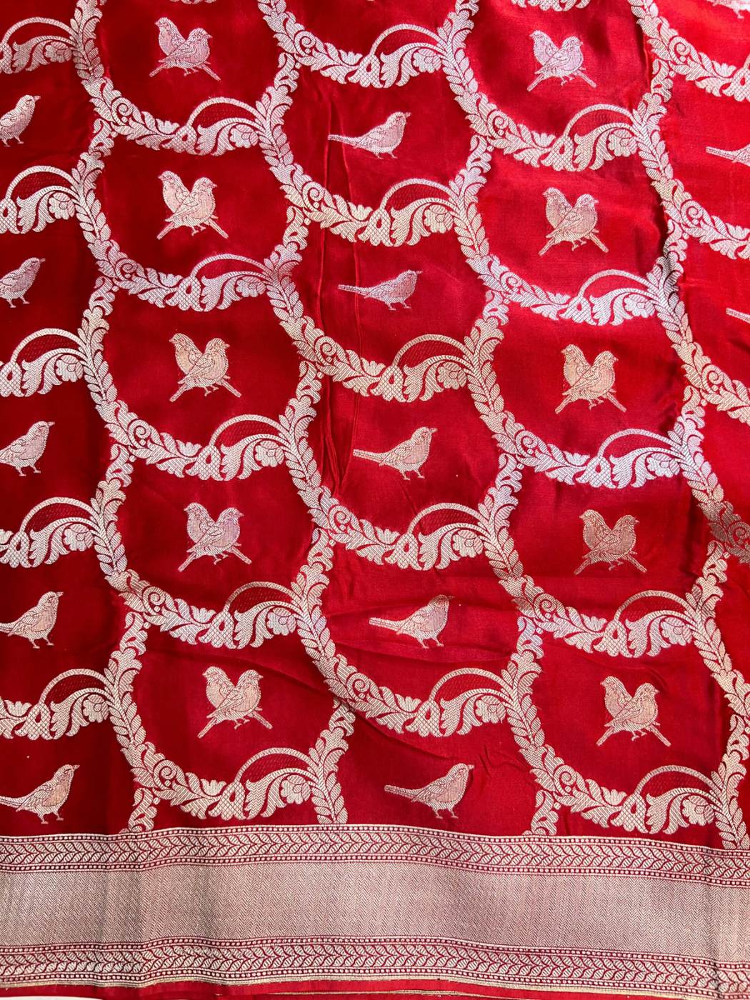 Red Mashru Silk