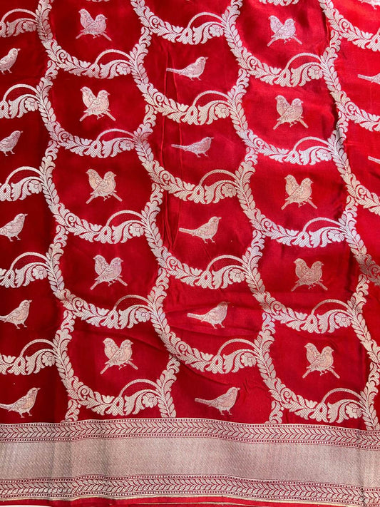 Red Mashru Silk