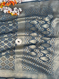 Dark Grey Viscose Silk