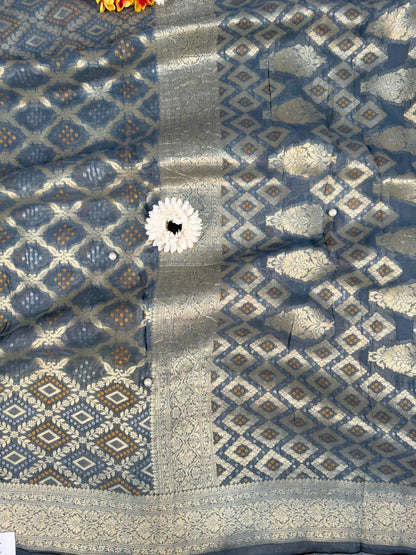 Dark Grey Viscose Silk