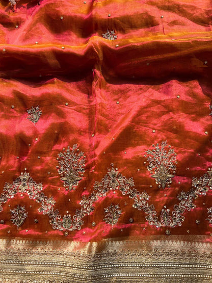Pink Orange Dhoop Chav Shagun