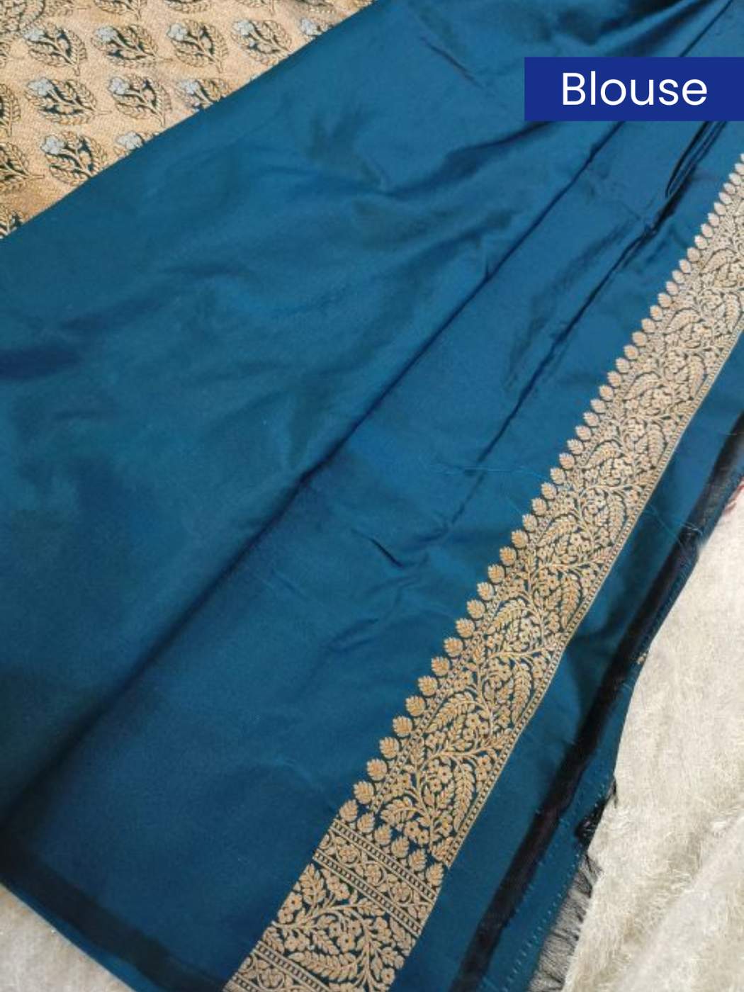 Teal Blue Katan Silk