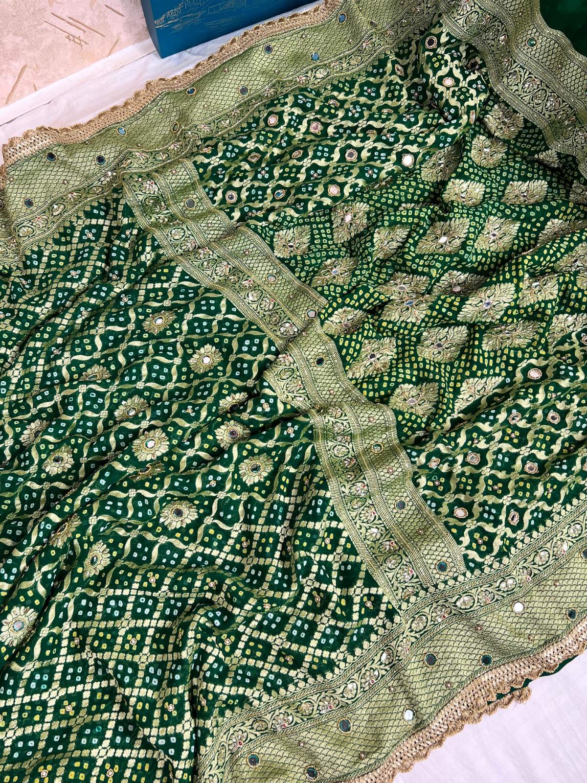 Bottle Green Bandhej