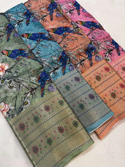 Manipuri Kota silk saree crafted with classic handloom technique