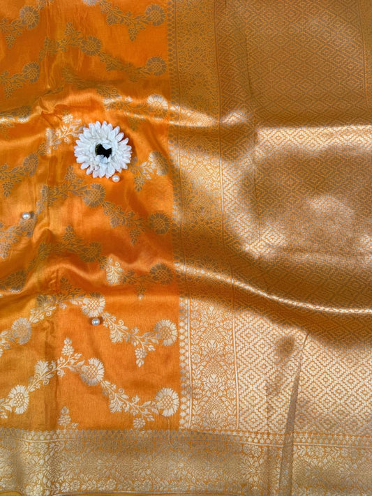 Orange Viscose Silk