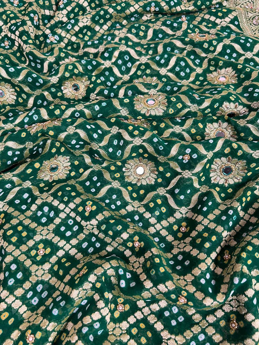 Bottle Green Bandhej