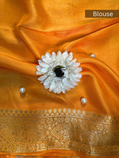 Orange Viscose Silk