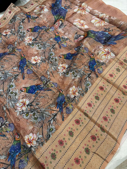 Manipuri Kota silk saree crafted with classic handloom technique