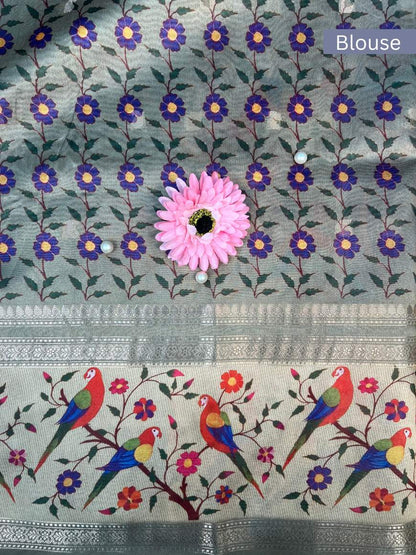 Multicolor Chiniya Silk