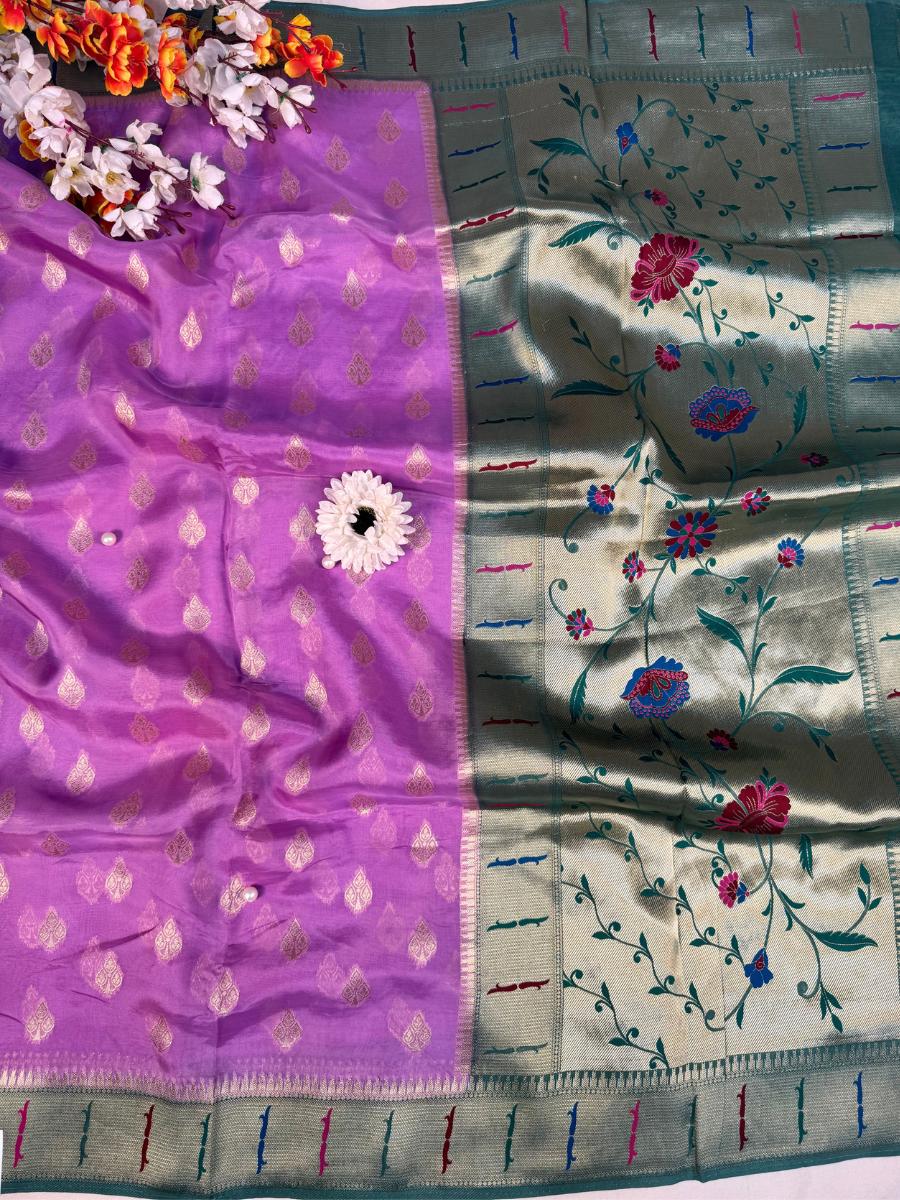 Purple Viscose Silk