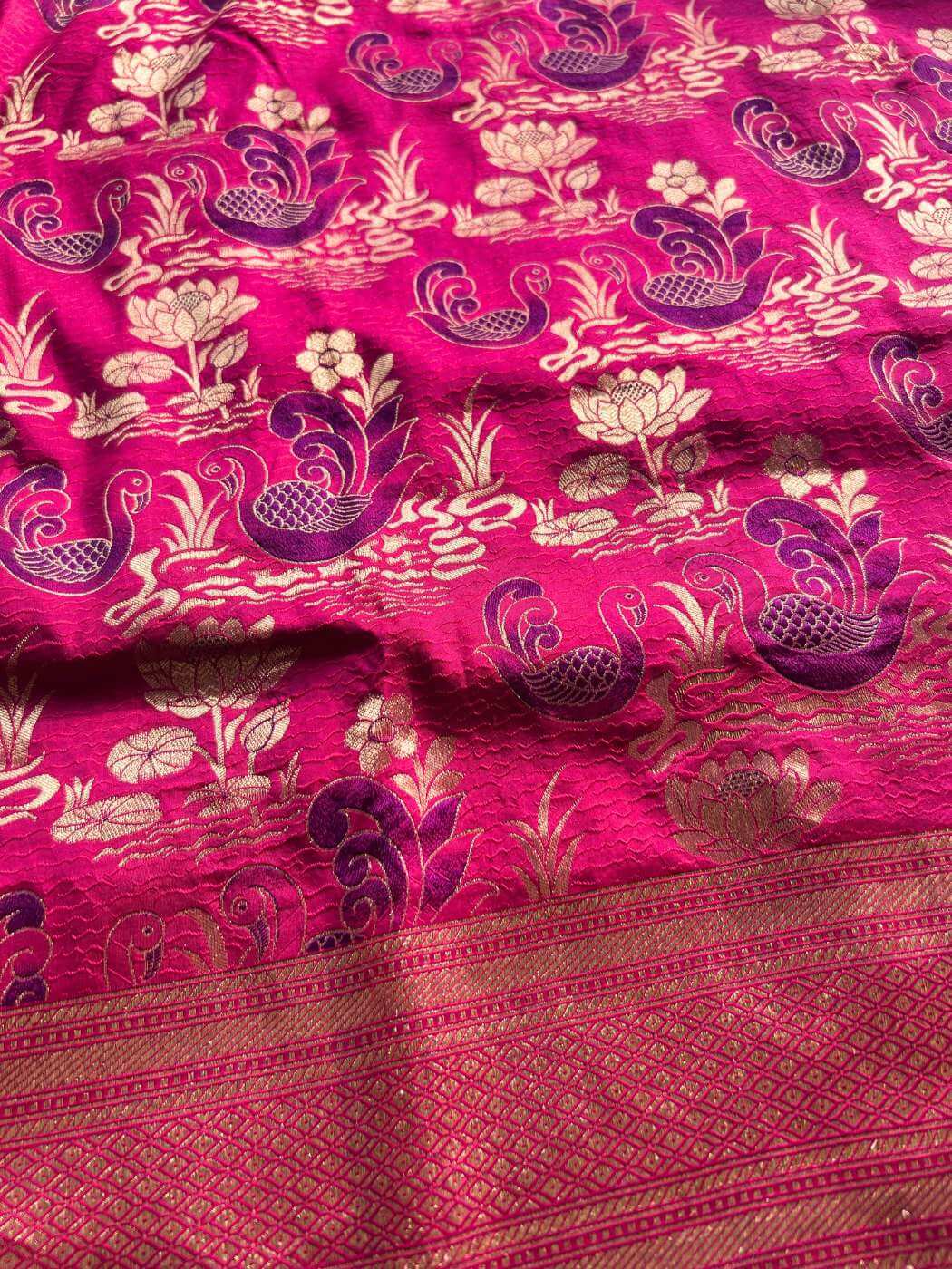 Pink Katan Blouse silk fabric – premium traditional silk material