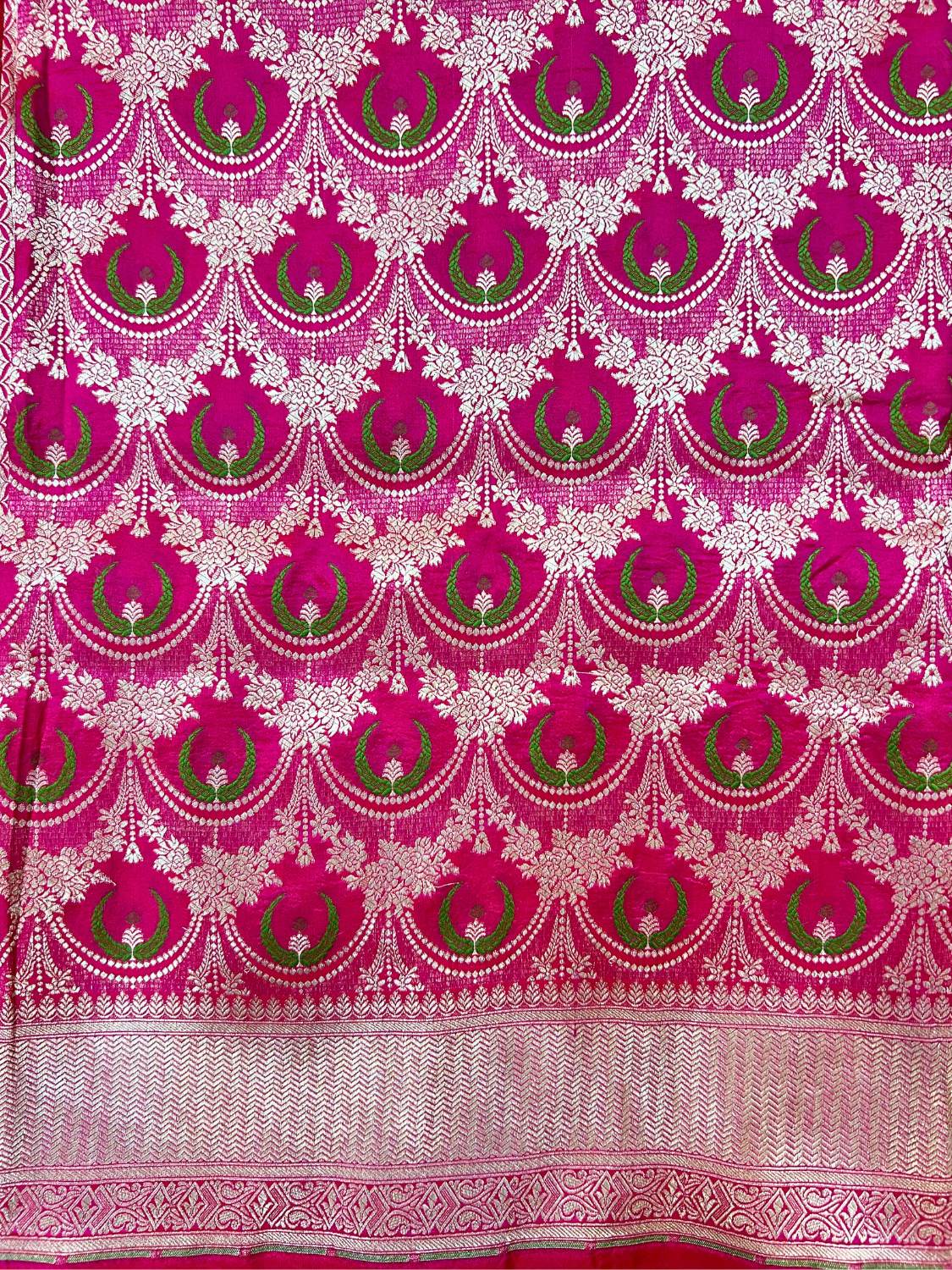 Pink Katan Silk Saree