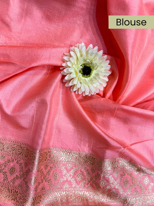 Peach Katan Silk blouse