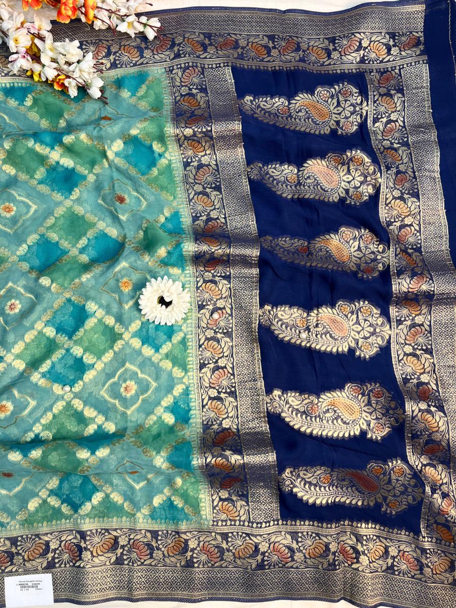 Aqua Blue Viscose Silk