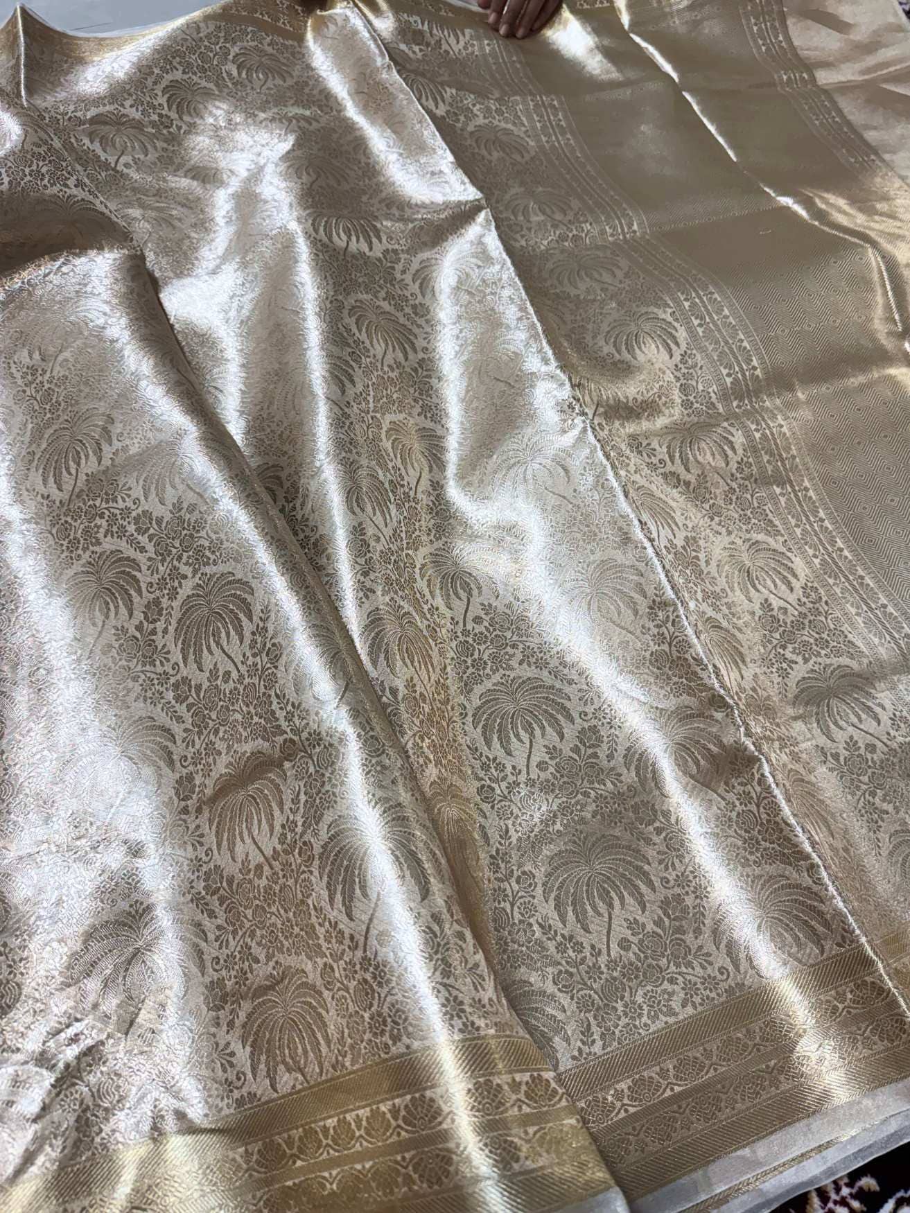 Gold Brocade Tissue Silk