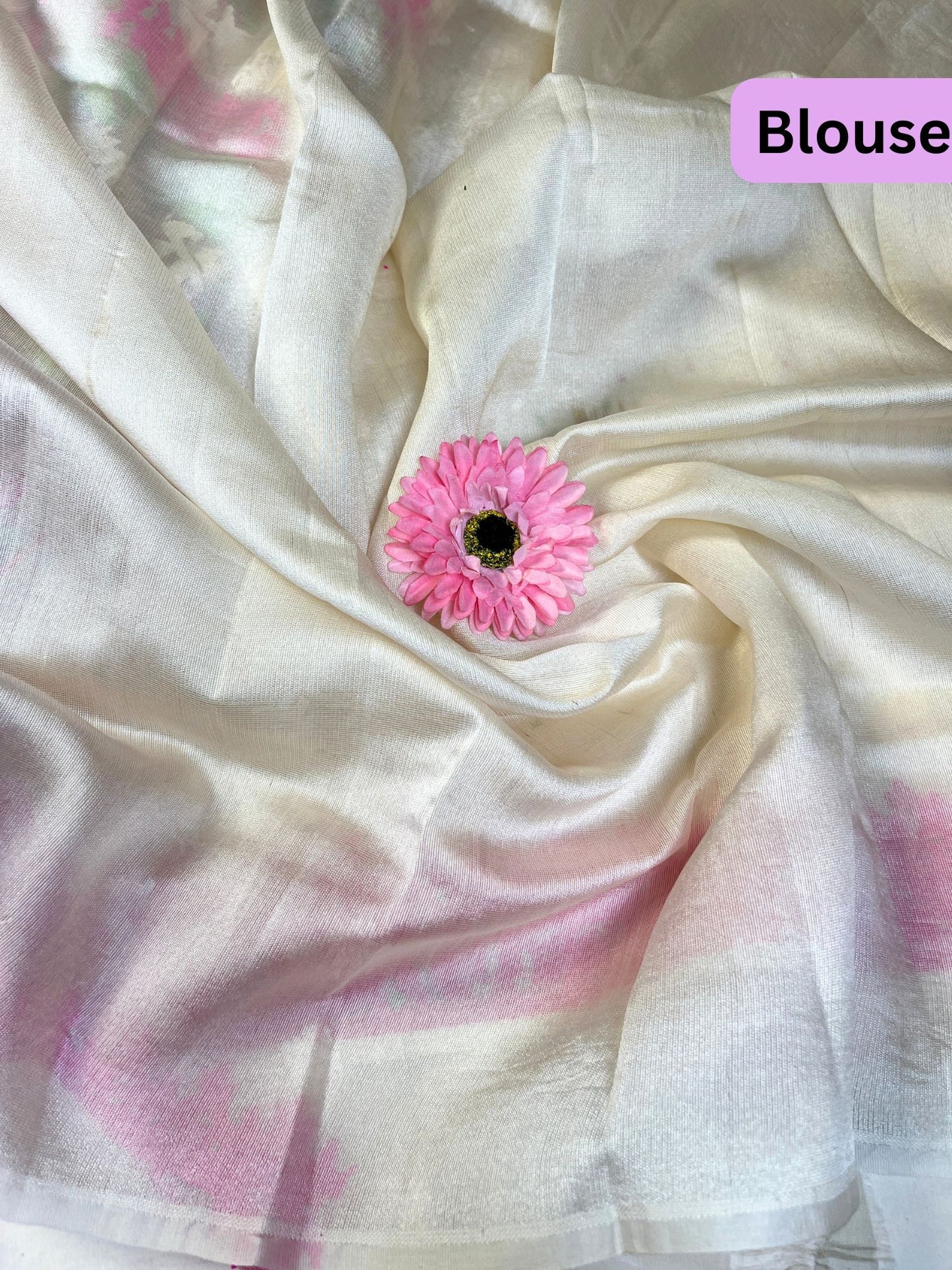 Off White Cotton Silk Blouse