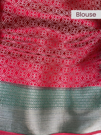 Bottle Green Chiniya Silk