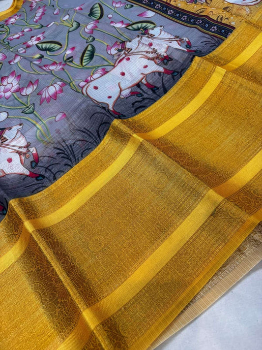Manipuri Kota silk saree with subtle traditional motifs