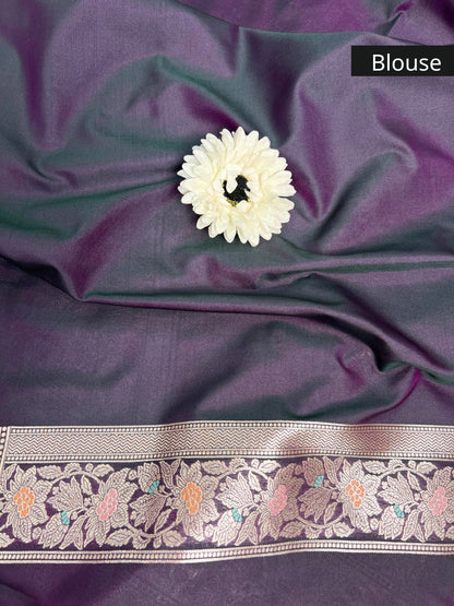 Deep Purple  katan Blouse