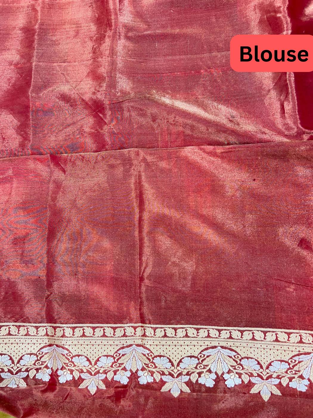 Brown brocade blouse