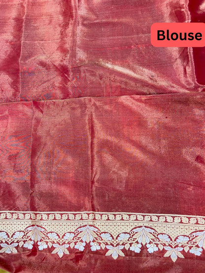 Brown brocade blouse