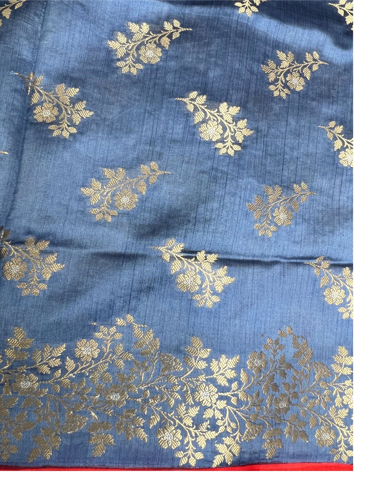 Blue Chiniya Silk