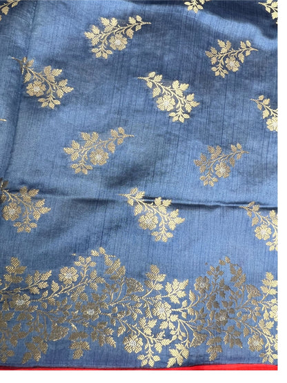 Blue Chiniya Silk