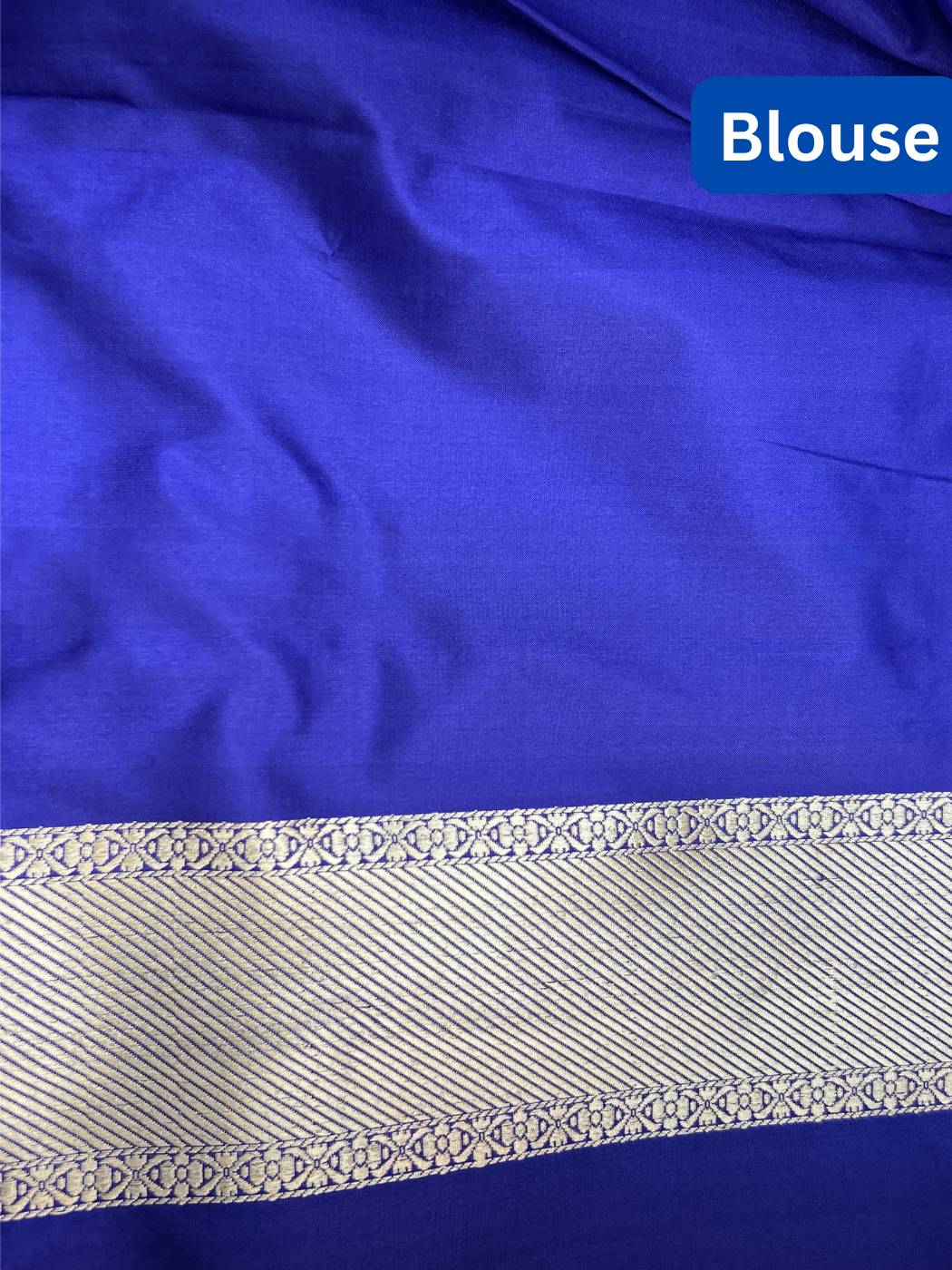 Royal Blue brocade blouse
