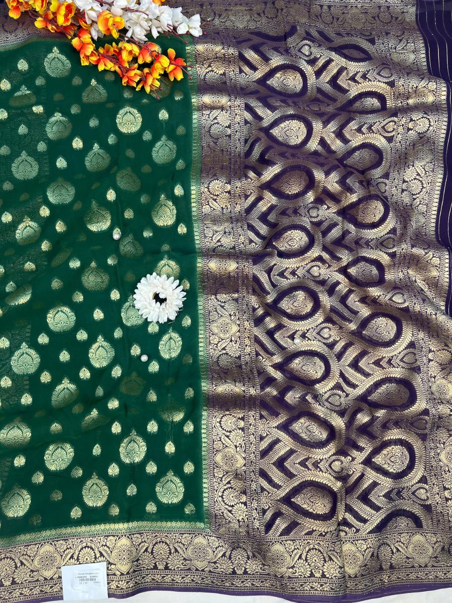 Bottle Green Viscose Silk