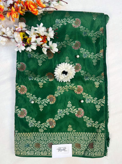 Bottle Green Viscose Silk