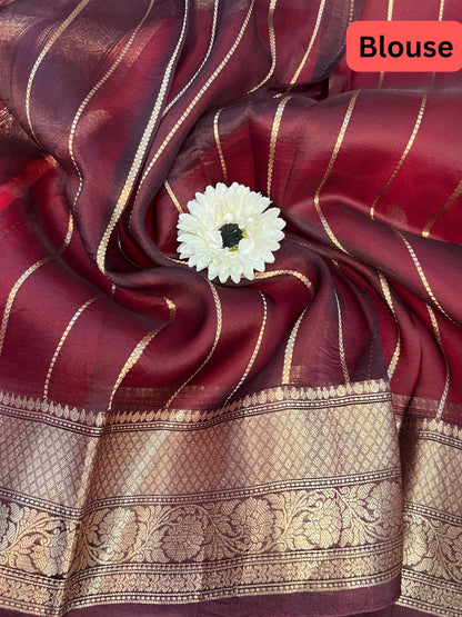 Red Kora Silk Blouse